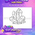 Free Number One Free Line Art Crystals Design Free SVG 3 - Instant Download