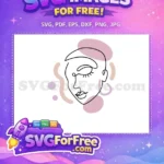 Free Abstract Face Free Purple Pink Art Modern Free SVG - Instant Download