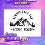 Free Black Mountains Free Scenic Route Adventure Camp Free SVG - Instant Download