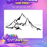Free Monochrome Alpine Free Rugged Summit Adventure Camp Free SVG - Instant Download