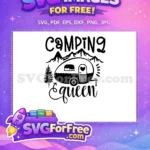 Free Camping Queen Free Trailer Mountains Adventure Camp Free SVG - Instant Download
