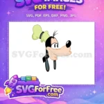 Free Wide-Eyed Goofy Free Green Hat A Goofy Movie Free SVG - Instant Download
