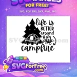 Free Outdoor Forest Camping Free Cozy Campfire Life Adventure Camp Free SVG - Instant Download