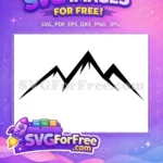 Free Black Mountain Peaks Free Outdoor Nature Adventure Camp Free SVG - Instant Download