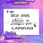 Free Camping Quote Free Stars Camper Adventure Camp Free SVG - Instant Download