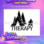 Free Black Tent Free Campfire Outdoors Adventure Camp Therapy Free SVG - Instant Download