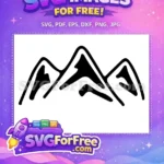 Free Black Mountains Free Stylized Peaks Adventure Camp Free SVG - Instant Download