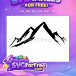 Free rugged black peaks Free wilderness landscape Adventure Camp Free SVG - Instant Download
