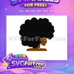 Free Serene Profile Free Big Afro Afro American Cartoon Free SVG - Instant Download