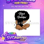Free Afro American Woman Sparkles Free Black is Beautiful Cartoon Free SVG - Instant Download