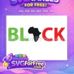 Free Green Red Text Free Africa Map Afro American Free SVG - Instant Download