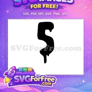 Free dripping S or dollar sign SVG, a unique editable vector graphic for creative projects and expressive designs. Download this free asset now!