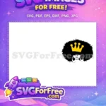 Free Afro Queen Free Hoop Earrings Afro American Cartoon Free SVG - Instant Download