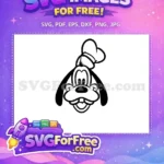 Free Goofy Chef Hat Free Smiling Outline A Goofy Movie Free SVG - Instant Download
