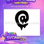 Free Abstract Swirl Free Dripping Shape Afro Amarican Cartoon Free SVG - Instant Download