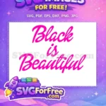 Free Pink Script Free Beautiful Text Afro-American Theme Free SVG - Instant Download