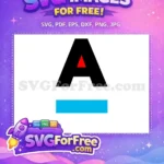 Free Black A Red Triangle Free Blue Bar Afro Amarican Cartoon Free SVG - Instant Download