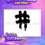 Free Black Blob Free White Center Afro Cartoon Free SVG - Instant Download