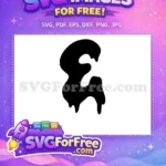 Free Abstract Dripping Form Free Unique Black Silhouette Afro Cartoon Style Free SVG - Instant Download