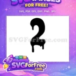 Free Black Dripping Free Number Two Afro Cartoon Style Free SVG - Instant Download
