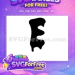 Free Stylized Letter E Free Black Organic Afro American Cartoon Free SVG - Instant Download