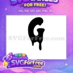 Free Dripping Black G Free Afro Cartoon Alphabet Design Free SVG - Instant Download