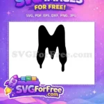 Free Black Abstract Drip Free Stylized Afro Character Cartoon Art Free SVG - Instant Download