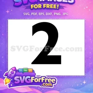 Free Number 2 SVG Design – Versatile & Bold Graphic This free SVG features a bold, clear black number '2', ideal for various design projects. Enjoy this versatile graphic!