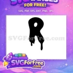 Free Black Dripping R Free Cool Typography Afro American Cartoon Free SVG - Instant Download