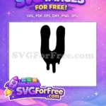 Free dripping black shape Free cartoon style Afro American Art Free SVG - Instant Download