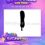 Free Stylized Silhouette Free Upbeat Character Afro American Cartoon Free SVG - Instant Download