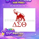 Free Red Elephant Mascot Free Delta Sigma Theta Sorority Free SVG - Instant Download