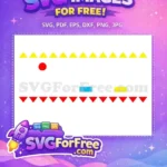 Free Red Circle Yellow Triangles Free Blue Rectangle Afro Cartoon Free SVG - Instant Download