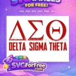 Free Red Greek Letters Free Sorority Wordmark Delta Sigma Theta Free SVG - Instant Download
