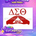 Free Red DST Free 1913 Hands African Sorority Free SVG - Instant Download