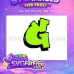 Free Neon Green G Free Bold Afro Cartoon Free SVG - Instant Download