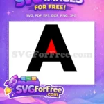 Free Black Letter A Free Red Triangle Afro American Cartoon Free SVG - Instant Download