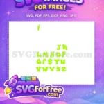Free Neon Graffiti Font Free Alphabet Green Letters Free SVG - Instant Download