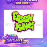 Free Fresh King Neon Green Free Pink Outline Afro American Free SVG - Instant Download