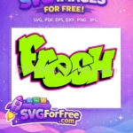 Free Bright Green Free Pink Outline Fresh Prince Free SVG - Instant Download