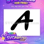 Free bold black letter A Free handwritten style Afro American Cartoon Free SVG - Instant Download