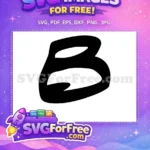 Free Stylish Black B Free Cartoon Alphabet Afro American Free SVG - Instant Download