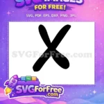 Free Black X Mark Free Simple Afro American Cartoon Free SVG - Instant Download