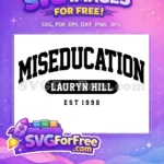 Free Miseducation Arched Free Lauryn Hill Black Album Art 1998 Free SVG - Instant Download