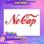 Free Red No-Cap Logo Free Cursive Typography Afro American Cartoon Free SVG - Instant Download