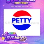 Free Red White Blue Circle Free Bold Petty Text Logo Art Free SVG - Instant Download