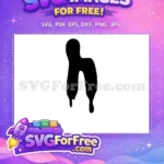 Free Stylized Curly Hair Free Bold Silhouette Afro American Cartoon Free SVG - Instant Download