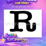 Free Black R Free Monogram Afro American Cartoon Free SVG - Instant Download