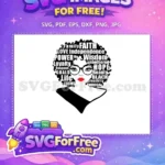 Free Afro Glasses Free Empowerment Words Afro American Free SVG - Instant Download