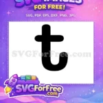 Free black t Free rounded modern social media Free SVG - Instant Download